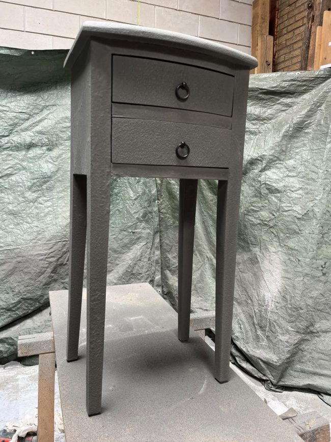 Nachtkasje upcycled met Econcrete Cooloo coating